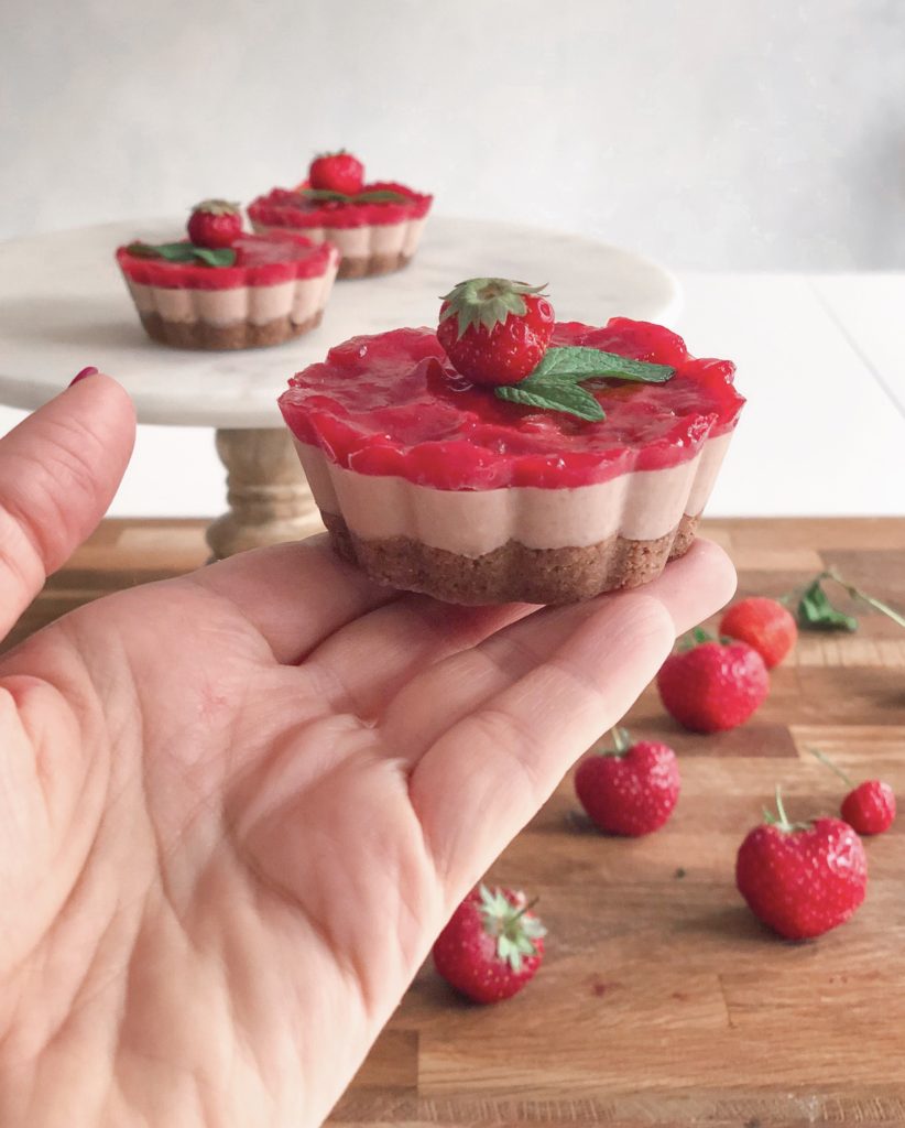 mini cheesecakes fragolose
